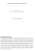 Cover page: What Drives Equity Market Non-participation?