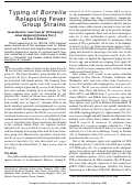 Cover page: Typing of Borrelia Relapsing Fever Group Strains