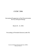 Cover page: International Symposium on Site Characterization for CO2 Geological Storage