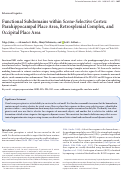 Cover page: Functional Subdomains within Scene-Selective Cortex: Parahippocampal Place Area, Retrosplenial Complex, and Occipital Place Area