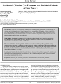 Cover page: Accidental Chlorine Gas Exposure in a Pediatric Patient:  A Case Report