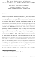 Cover page: The future of wind energy in California: Future projections with the Variable-Resolution CESM