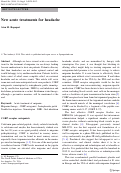 Cover page: New acute treatments for headache