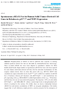 Cover page: Spontaneous γH2AX Foci in Human Solid Tumor-Derived Cell Lines in Relation to p21WAF1 and WIP1 Expression