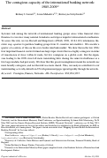 Cover page: The contagious capacity of the international banking network: 1985-2009