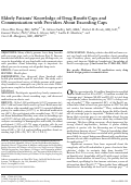 Cover page: Elderly Patients' Knowledge of Drug Benefit Caps and Communication with Providers About Exceeding Caps