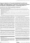 Cover page: Hypoxic Induction of Vascular Endothelial Growth Factor (VEGF) and Angiogenesis in Muscle by Truncated Peroxisome Proliferator-activated Receptor γ Coactivator (PGC)-1α