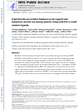 Cover page: Exploring the Association Between Social Support and Hazardous Alcohol Use Among Persons Living with HIV in South Western Uganda