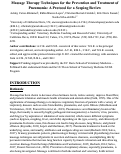 Cover page: Massage Therapy Techniques for the Prevention and Treatment of Pneumonia: A Protocol for a Scoping Review.