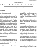 Cover page: The Tipping Point: A Case of New-Onset Primary Hyperparathyroidism in the Hospital