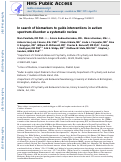 Cover page: In Search of Biomarkers to Guide Interventions in Autism Spectrum Disorder: A Systematic Review