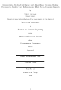 Cover page: Interpretable Artificial Intelligence and Algorithmic Decision Making Processes to Analyze User Behaviors and Their Socio-Economic Impacts