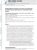 Cover page: Mental Health and Substance Use Factors Associated With Unwanted Sexual Contact Among U.S. Active Duty Service Women