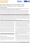 Cover page: Education of Infectious Diseases Fellows During the COVID-19 Pandemic Crisis: Challenges and Opportunities