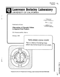 Cover page: OBSERVATIONS OF CHERNOBYL FALLOUT IN IMPORTED FOOD PRODUCTS