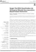 Cover page: Single-Trial EEG Classification via Orthogonal Wavelet Decomposition-Based Feature Extraction