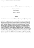 Cover page: Early Response-to-Intervention Measures and Criteria as Predictors of Reading Disability in the Beginning of Third Grade