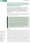 Cover page: NKG2D receptor activation drives primary graft dysfunction severity and poor lung transplantation outcomes