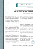 Cover page: Working Against the Clock: Implementing Five-Year Welfare Time Limits in California - Policy Brief