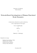 Cover page: Network-Based Investigations of Human Functional Brain Dynamics
