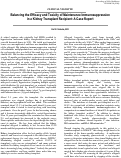 Cover page: Balancing the Efficacy and Toxicity of Maintenance Immunosuppression in a Kidney Transplant Recipient: A Case Report