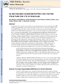 Cover page: VII. NIH TOOLBOX COGNITION BATTERY (CB): FACTOR STRUCTURE FOR 3 TO 15 YEAR OLDS