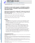 Cover page: The effects of cash transfer programmes on HIV/AIDS prevention and care outcomes: a systematic review and meta-analysis of intervention studies.