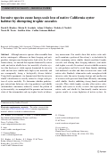Cover page: Invasive species cause large-scale loss of native California oyster habitat by disrupting trophic cascades