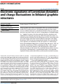 Cover page: Electronic signatures of Lorentzian dynamics and charge fluctuations in lithiated graphite structures