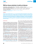 Cover page: Adipose-tissue plasticity in health and disease