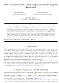 Cover page: IRT Goodness-of-Fit Using Approaches from Logistic Regression