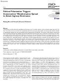 Cover page: Political Polarization Triggers Conservatives’ Misinformation Spread to Attain Ingroup Dominance