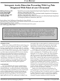 Cover page: Iatrogenic Aortic Dissection Presenting with Leg Pain Diagnosed with Point-of-care Ultrasound