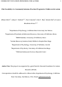 Cover page: Pilot Feasibility of a Community Inclusion Preschool Program for Children With Autism