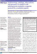 Cover page: Epidemiology, aetiology, interventions and genomics in children with arthrogryposis multiplex congenita: protocol for a multisite registry