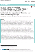 Cover page: RNA-seq studies using wheat PHYTOCHROME B and PHYTOCHROME C mutants reveal shared and specific functions in the regulation of flowering and shade-avoidance pathways