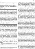 Cover page: The evolution of contingent reciprocity