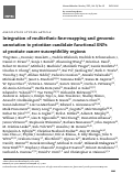 Cover page: Integration of multiethnic fine-mapping and genomic annotation to prioritize candidate functional SNPs at prostate cancer susceptibility regions