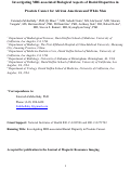Cover page: Investigating MRI‐Associated Biological Aspects of Racial Disparities in Prostate Cancer for African American and White Men
