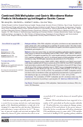Cover page: Combined DNA Methylation and Gastric Microbiome Marker Predicts Helicobacter pylori-Negative Gastric Cancer.