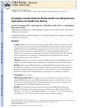 Cover page: Geography and the Medicaid Mental Health Care Infrastructure: Implications for Health Care Reform