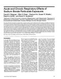 Cover page: Acute and Chronic Respiratory Effects of Sodium Borate Particulate Exposures