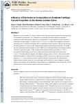 Cover page: Influence of biochemical composition on endplate cartilage tensile properties in the human lumbar spine