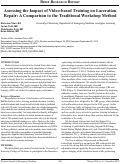 Cover page: Assessing the Impact of Video-based Training on Laceration Repair: A Comparison to the Traditional Workshop Method