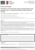 Cover page: Prevalence of central sleep apnea among veterans and response rate to continuous positive airway pressure therapy.