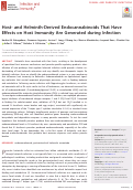 Cover page: Host- and Helminth-Derived Endocannabinoids That Have Effects on Host Immunity Are Generated during Infection.