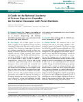 Cover page: A Guide to the National Academy of Science Report on Cannabis: An Exclusive Discussion with Panel Members.