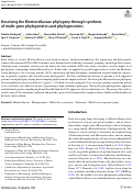 Cover page: Resolving the Mortierellaceae phylogeny through synthesis of multi-gene phylogenetics and phylogenomics