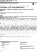 Cover page: Surgical treatment of posterior cruciate ligament lesions does not cause growth disturbances in pediatric patients.