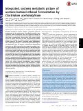 Cover page: Integrated, systems metabolic picture of acetone-butanol-ethanol fermentation by Clostridium acetobutylicum.